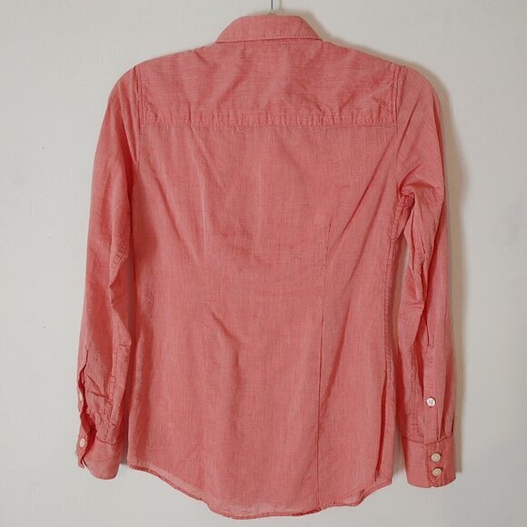 J. Crew The Perfect Button Front Shirt Women's XXS Coral Pink Lightweight NEW - Picture 4 of 8